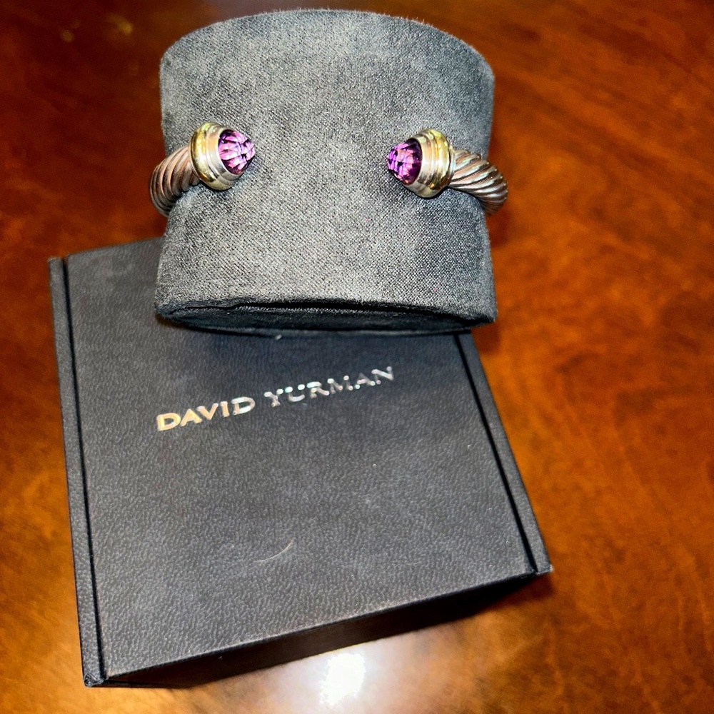David Yurman Cable Amethyst Bracelet